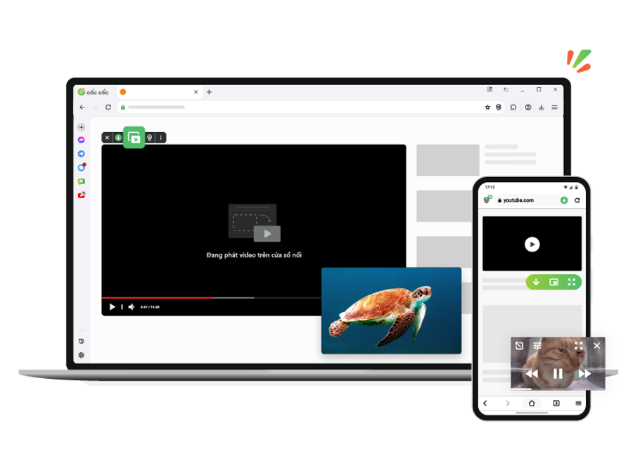 Cốc Cốc trên desktop và mobile