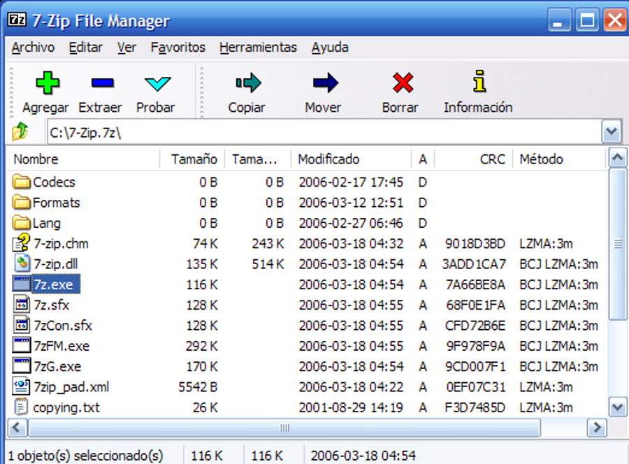 Tải và dùng 7-Zip cho Windows: thay thế ZIP, nén mạnh 3 7 Zip File Manager ES