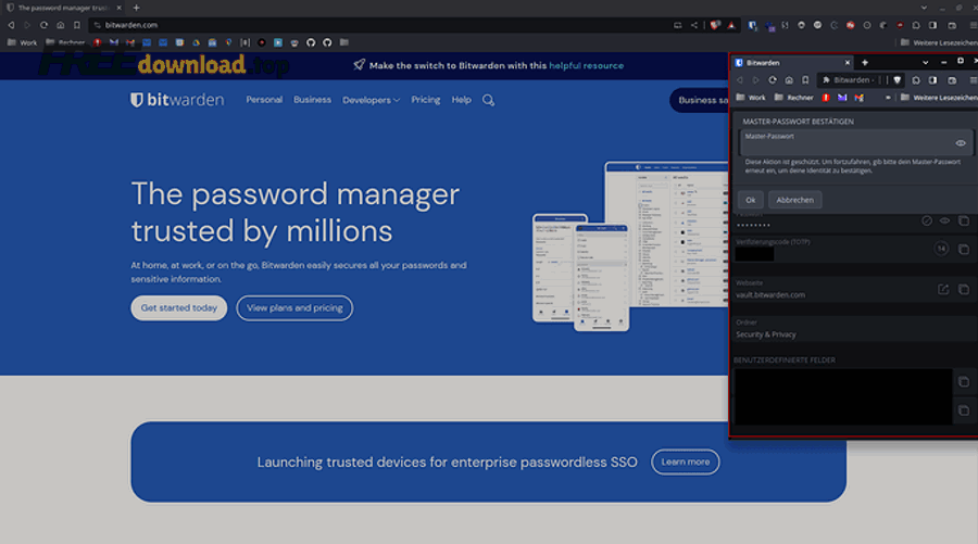 Bitwarden desktop screenshot