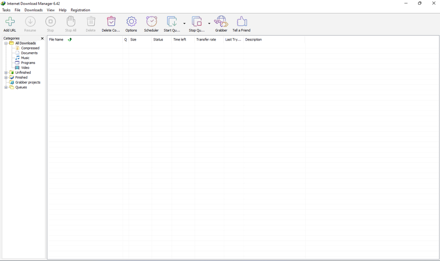 Internet Download Manager screenshot on Windows