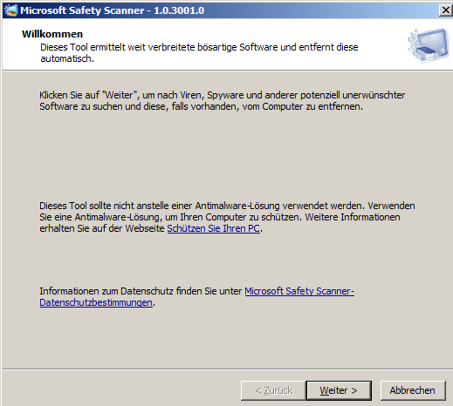 Hướng dẫn cách quét virus máy tính cho người mới: nhanh–sâu 5 Giao diện Microsoft Safety Scanner (MSERT)