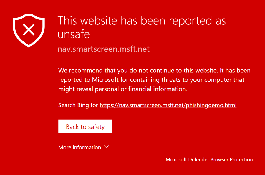 Hướng dẫn cách quét virus máy tính cho người mới: nhanh–sâu 7 Cảnh báo Microsoft Defender SmartScreen khi truy cập trang không an toàn