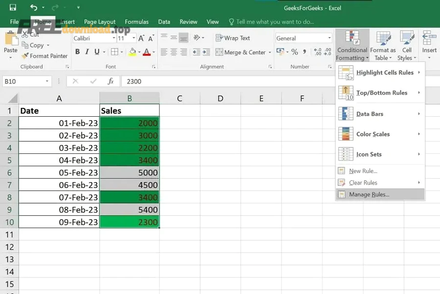 Cách dùng định dạng có điều kiện Excel (Conditional Formatting) cho người mới 9 Screenshot 2023 02 01 183919