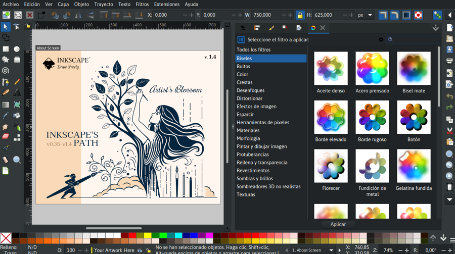 Giao diện minh hoạ một phần mềm thiết kế vector dùng cho poster