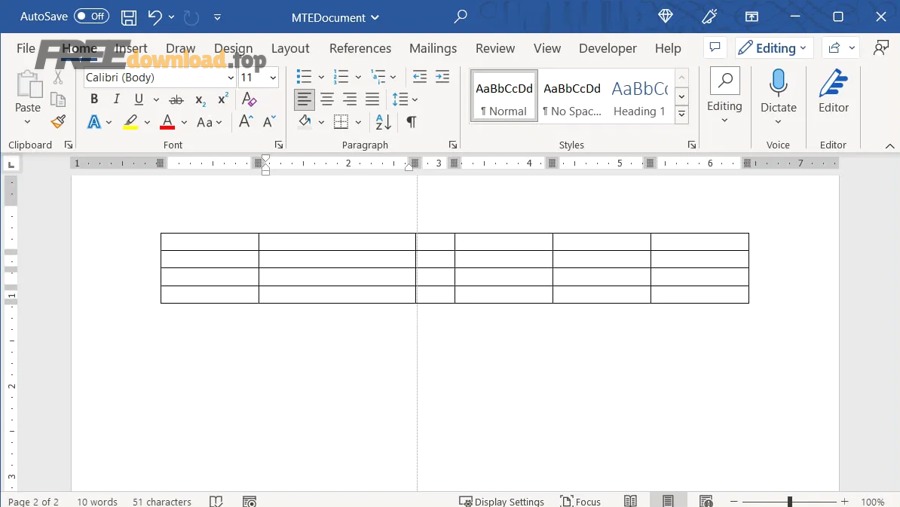 Word Resize Column