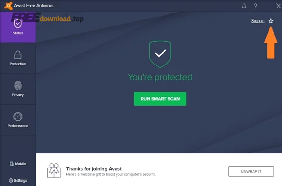 avast recommendation program dashboard star icon 1 2
