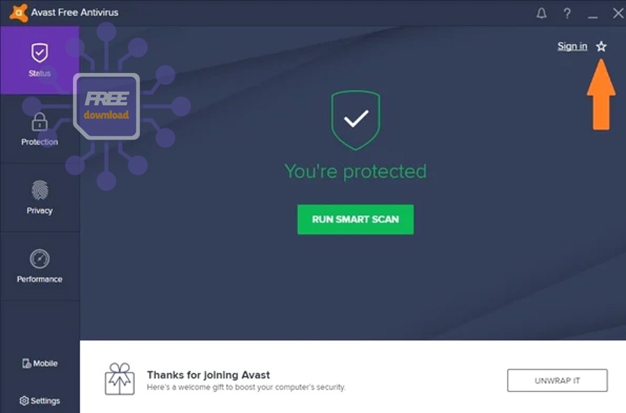 avast recommendation program dashboard star icon 1