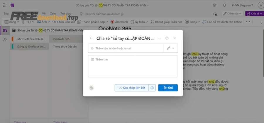 Giải thích Microsoft OneNote là gì cho người mới: sổ tay số 4 chia se tep onenote