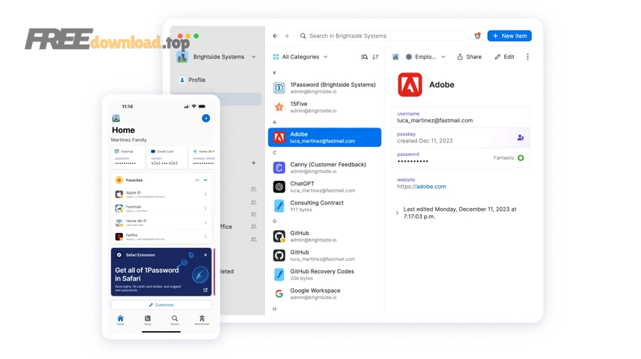 1Password đa thiết bị trên macOS
