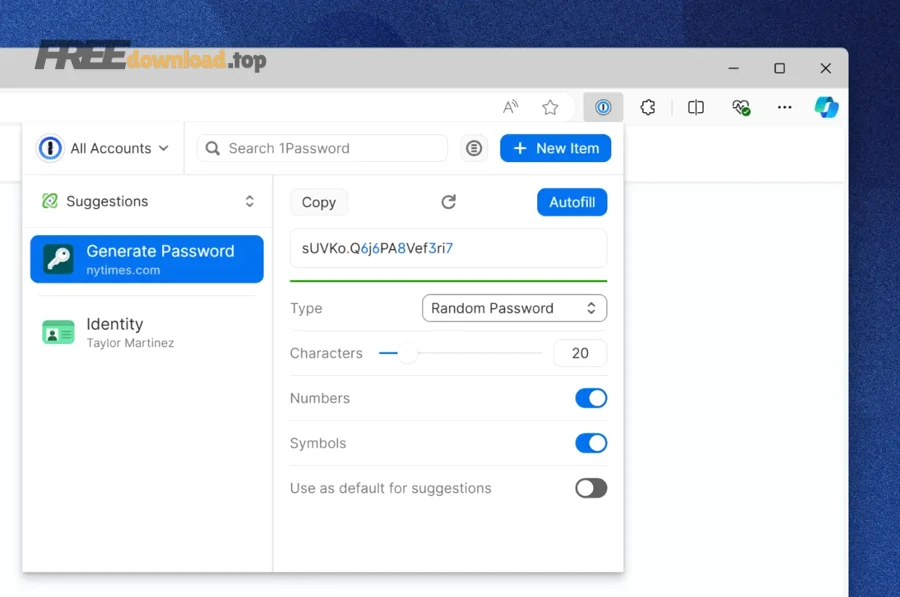 Trình tạo mật khẩu của 1Password