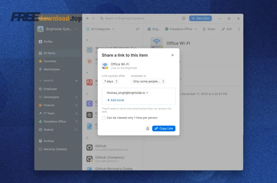 Chia sẻ có kiểm soát trong 1Password