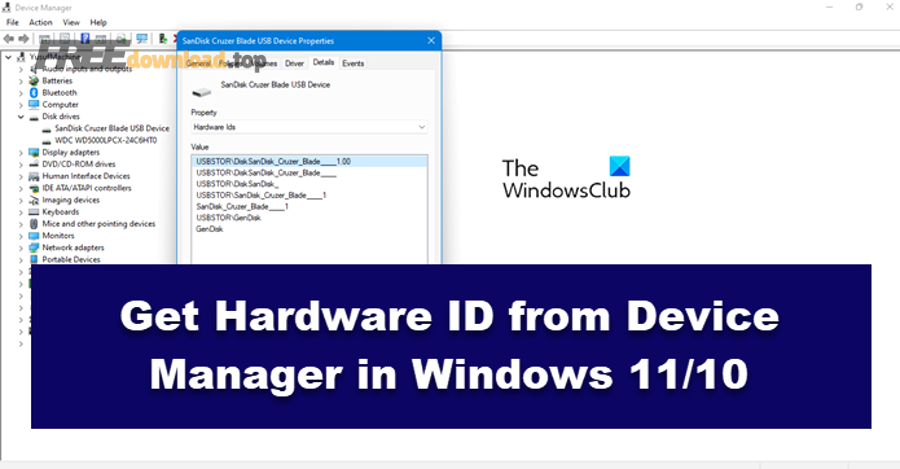 Minh họa thao tác xem Hardware ID trong Device Manager