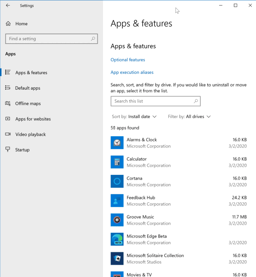 how to find and view installed apps programs on windows 10 11 3