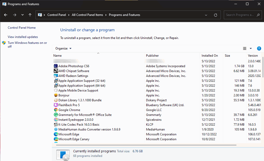 how to find and view installed apps programs on windows 10 11 6