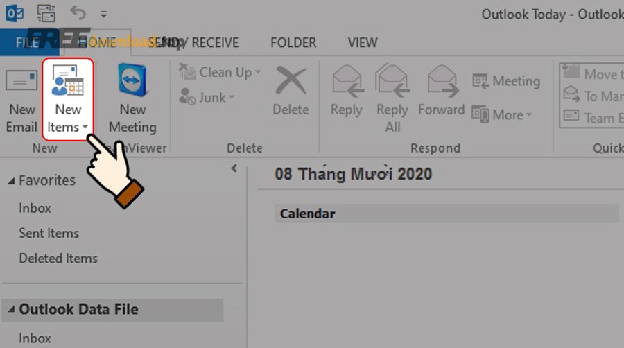 Cách tạo cuộc họp Teams từ Outlook cho văn phòng: nhanh hoặc chậm 4 new items phan mem outlook