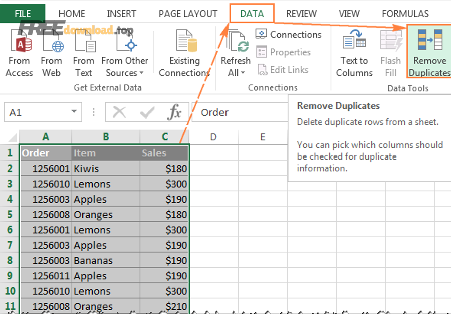 Hướng dẫn tách gộp dữ liệu trong Excel cho người mới: tách–ghép 12 remove duplicates