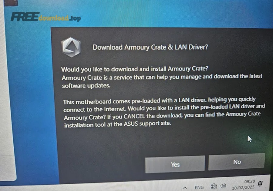 should i install armoury crate and lan driver v0 h2ytfqyp77ie1 2