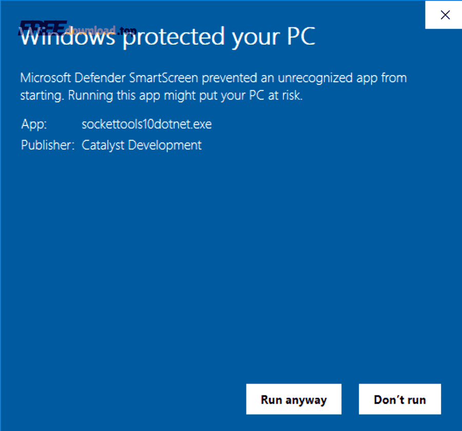 Nhận diện phần mềm driver không an toàn cho newbie, tránh độc hại 5 smartscreen run dialog