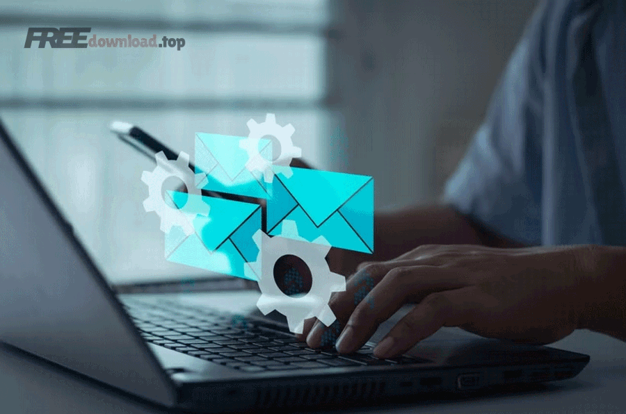 Sơ đồ email minh họa email được xử lý qua Internet và quy tắc lọc