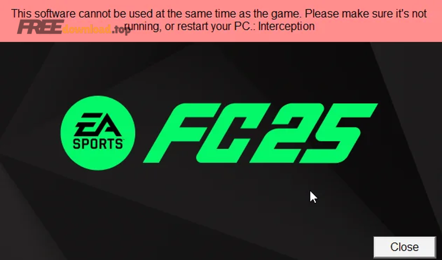 this software cannot be used at the same time as the game v0 q9u8cnqjfi2f1