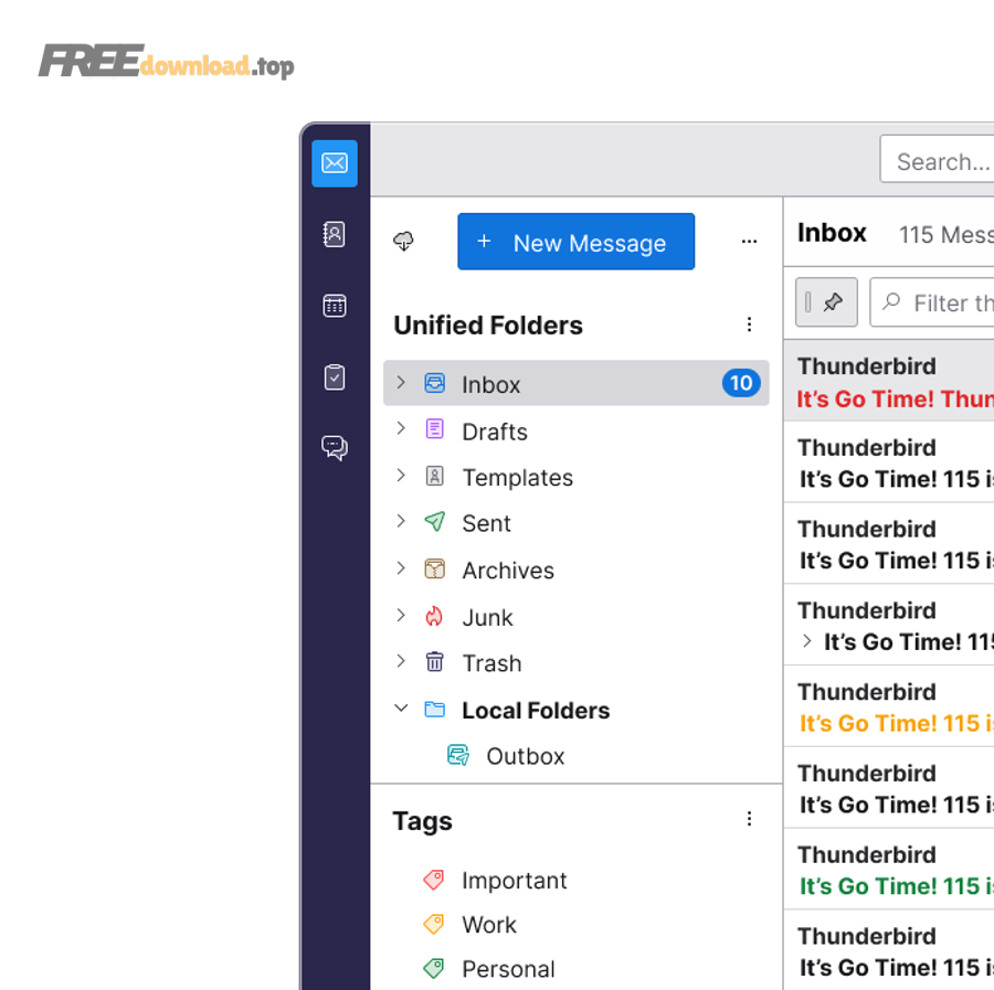 Hướng dẫn cài đặt Thunderbird cho người dùng PC, thay webmail 6 unified