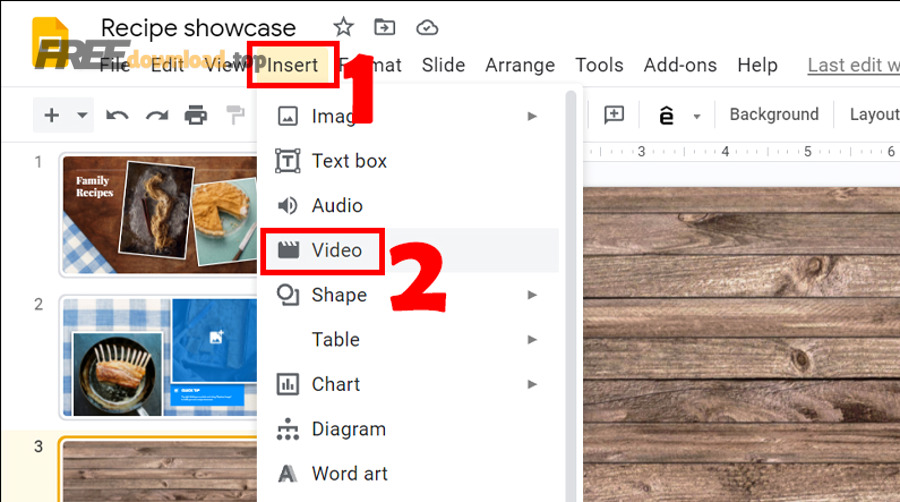 video cach chen video am thanh vao google slide cuc nhanh1