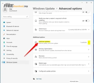 windows 11 windows update advanced options optional updates jpg