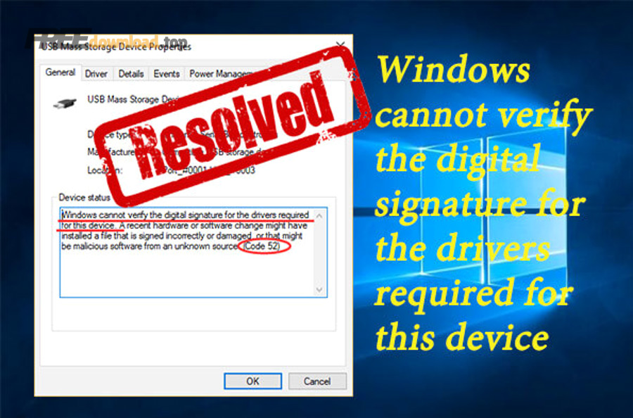 windows cannot verify the digital signature thumbnail